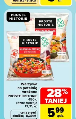 Warzywa na patelnię po meksykańsku mrożone Proste Historie promocja w Carrefour Market
