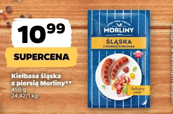 Kiełbasa śląska z piersią Morliny promocja w Netto