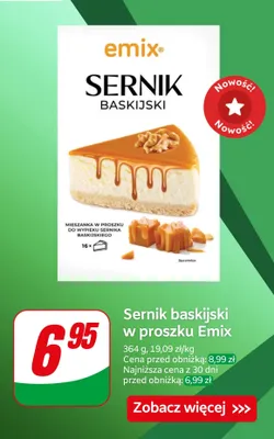 Sernik baskijski w proszku Emix promocja w Dino