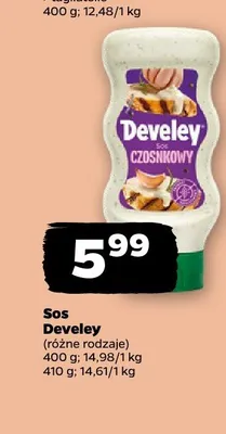 Sos czosnkowy Develey promocja w Netto
