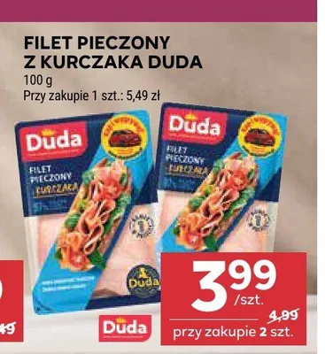 Filet pieczony z kurczaka Duda promocja w Stokrotka