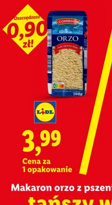 Makaron orzo z pszenicy durum Combino promocja w Lidl