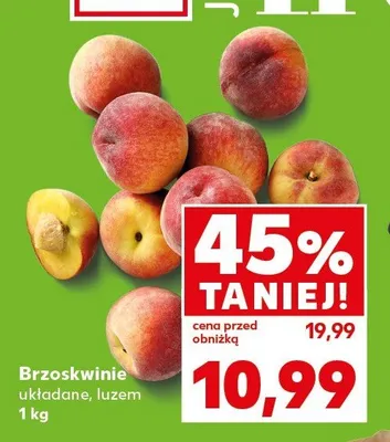 Brzoskwinie układane luzem promocja w Kaufland