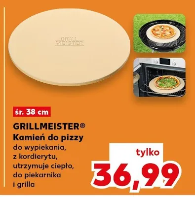 Kamień do pizzy Grillmeister okrągły śr.38cm z kordierytu do piekarnika i grilla promocja w Kaufland