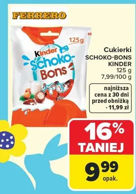 Cukierki Schoko-Bons Kinder promocja w Carrefour