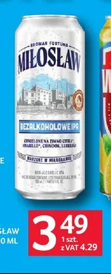 Piwo bezalkoholowe Miłosław IPA 0% promocja w Selgros