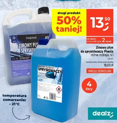 Zimowy płyn do spryskiwaczy Phenix promocja w Dealz