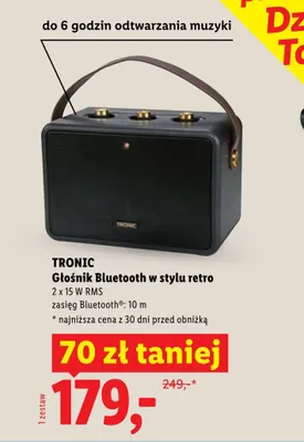 Głośnik Bluetooth w stylu retro TRONIC promocja w Lidl