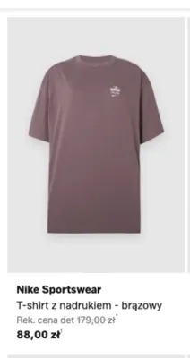 T-shirt z nadrukiem Nike Sportswear brązowy promocja w Lounge by Zalando