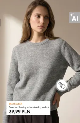 Sweter chunky z domieszką wełny promocja w Sinsay