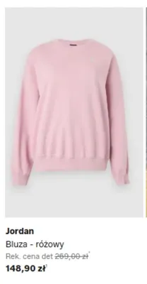 Bluza Jordan różowy promocja w Lounge by Zalando
