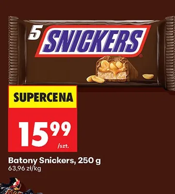 Batony Snickers 5-pak promocja w Biedronka