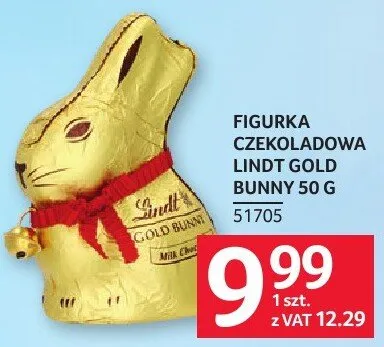 Figurka czekoladowa Lindt Gold Bunny 50 g promocja w Selgros