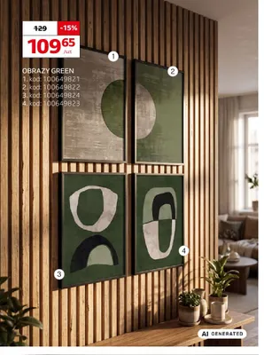 Obrazy Green promocja w Komfort