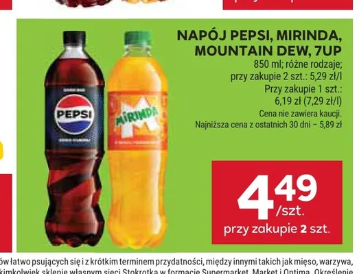 Napój gazowany Pepsi promocja w Stokrotka