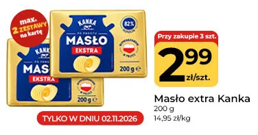 Masło extra Kanka promocja w Społem Częstochowa