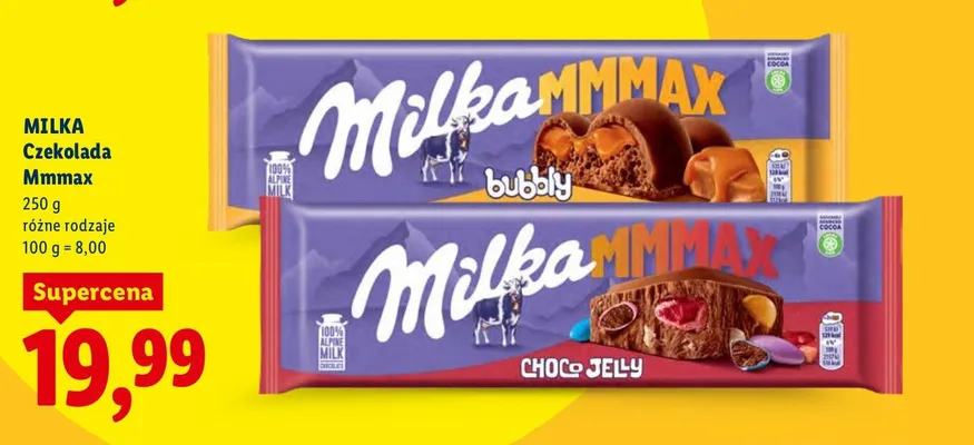 Czekolada Mmmax 250 g, różne rodzaje promocja w Lidl