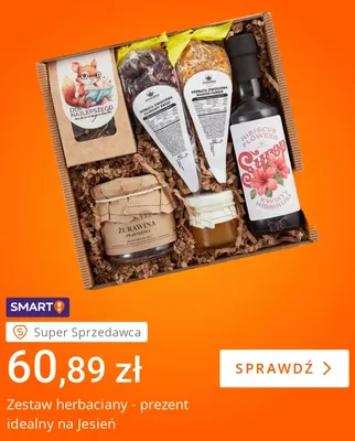 Zestaw herbaciany - prezent idealny na jesień promocja w Allegro