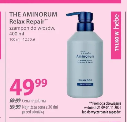 Szampon do włosów Relax Repair The Aminorum promocja w Hebe