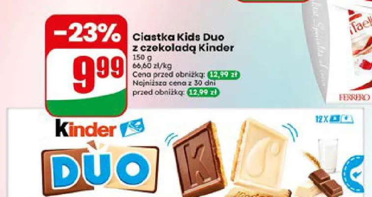 Ciastka Kinder Duo promocja w Dino