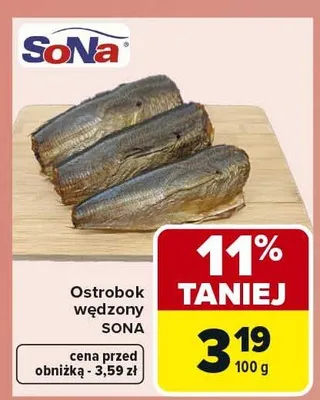 Ostrobok wędzony SONA promocja w Carrefour