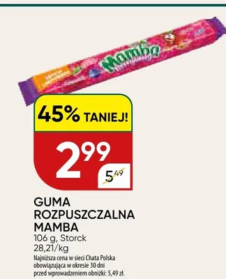 Guma rozpuszczalna Mamba promocja w Chata Polska