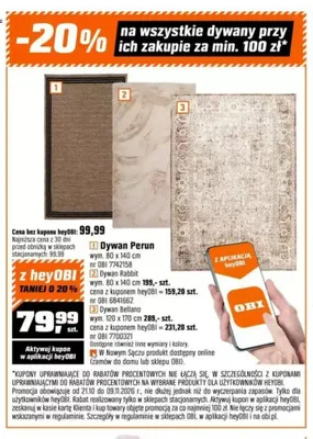 Dywan Perun 80x140 cm promocja w OBI