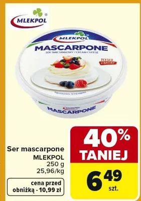 Ser mascarpone promocja w Carrefour Market