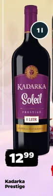 Wino czerwone półsłodkie Kadarka Soleil Prestige bułgarskie promocja w Netto