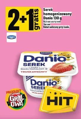 Serek homogenizowany Danio truskawkowy Danone promocja w TOPAZ