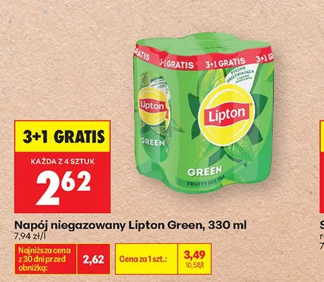 Napój niegazowany Lipton Green 330 ml promocja w Biedronka