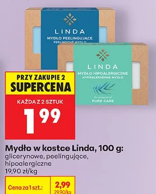 Mydło w kostce glicerynowe Linda promocja w Biedronka