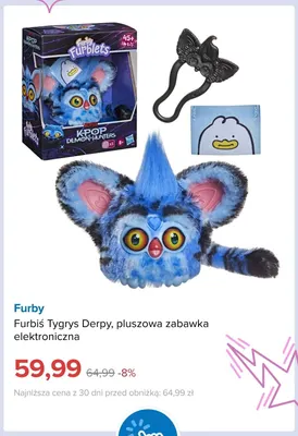 Furbiś Tygrys Derpy pluszowa zabawka elektroniczna Furby promocja w Smyk