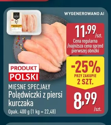Polędwiczki z piersi kurczaka Mięsne Specjały promocja w Aldi
