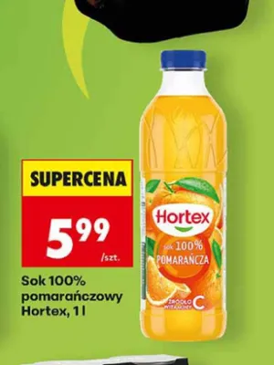 Sok 100% pomarańczowy Hortex promocja w Biedronka