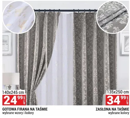 Firana gotowa na taśmie promocja w Merkury Market