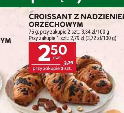 Croissant z nadzieniem orzechowym promocja w Stokrotka
