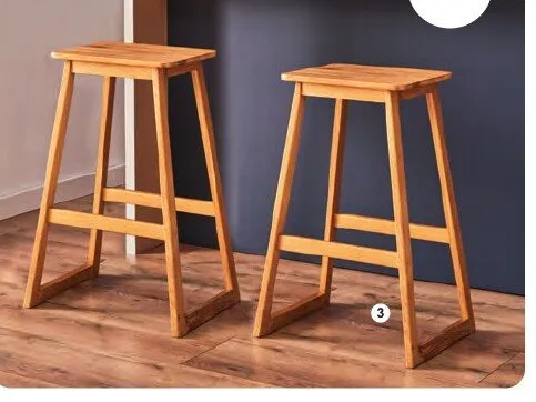 Stołek barowy dębowy Korlan wys. 70 szer. 47 gł. 39,5cm GoodHome promocja w Castorama