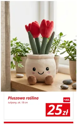 Pluszowa roślina tulipany ok. 18cm promocja w KiK