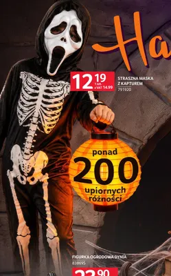 Straszna maska z kapturem promocja w Selgros