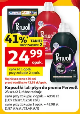 Kapsułki lub płyn do prania Perwoll promocja w Auchan