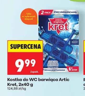 Kostka do WC barwiąca Artic Kret 2-pak promocja w Biedronka