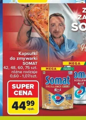 Kapsułki do zmywarki Somat Excellence promocja w Carrefour Market