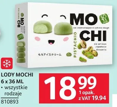 Lody mochi 6 x 36 ml promocja w Selgros