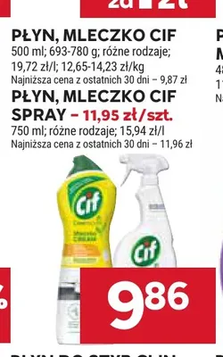 Płyn, mleczko Cif spray promocja w Stokrotka