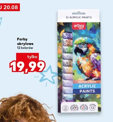 Farby akrylowe Easy 12 kolorów promocja w BACK TO SCHOOL