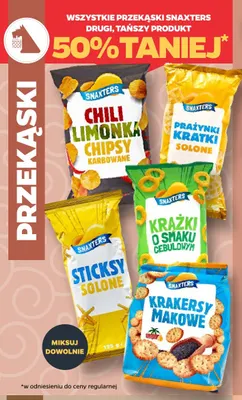 Prażynki kratki solone Snaxters promocja w Netto