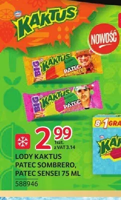 Lody KAKTUS Patec Sombrero 75ml promocja w Selgros