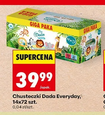 Chusteczki nawilżane Dada Everyday 14-pak promocja w Biedronka