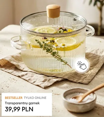 Transparentny garnek promocja w Sinsay